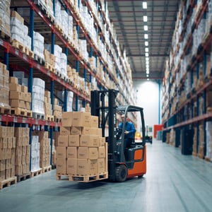 winkel-magazijn-volle-schappen-met-goederen-dozen-logistiek-transport-wazige-achtergrond